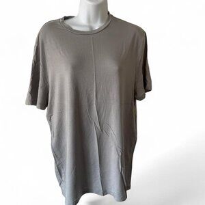 Women's Grey and Tan T-shirt